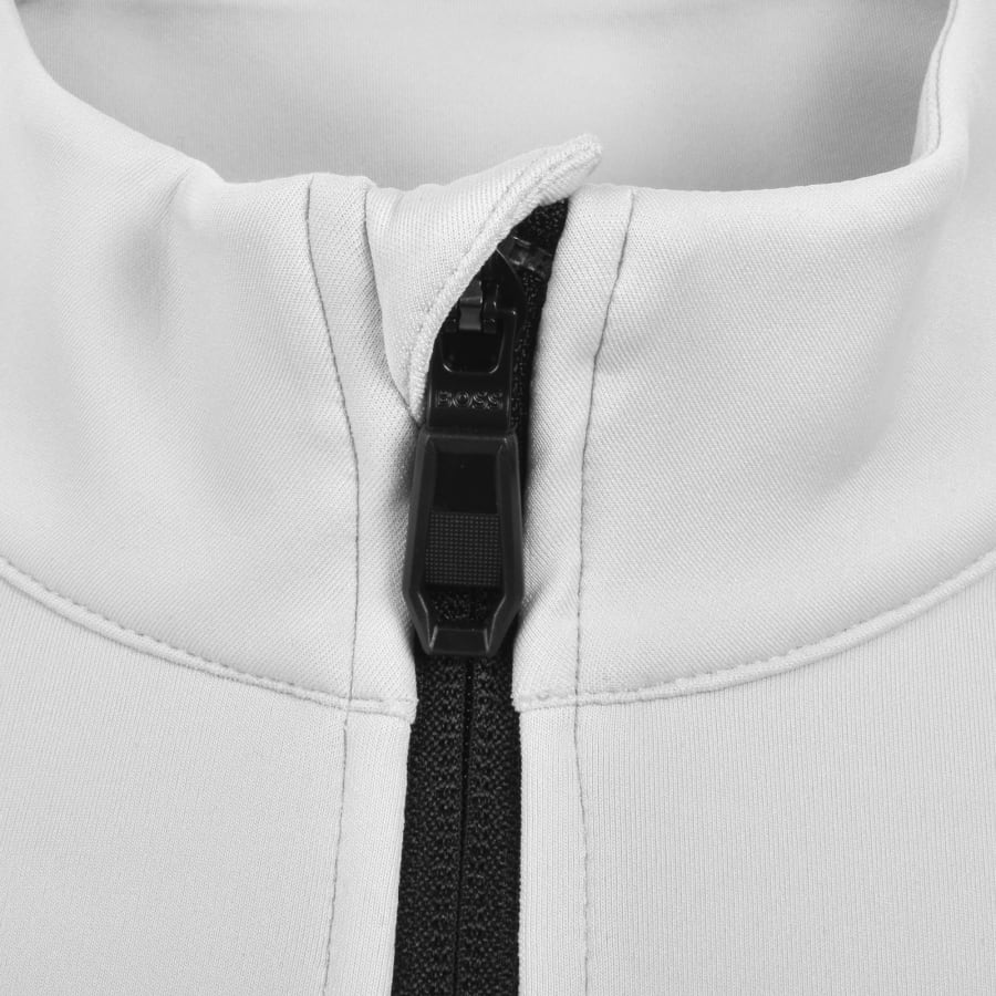BOSS Quarter Zip Active Sweatshirt Grey | Mainline Menswear